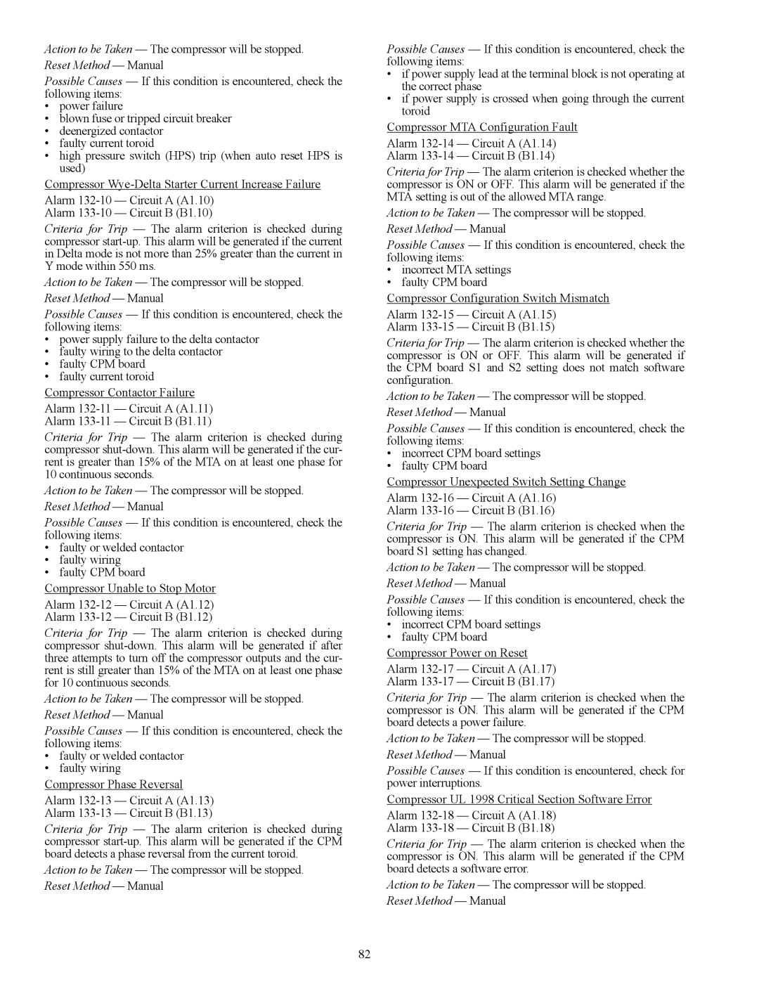 Carrier 30XW150-400 specifications Reset Method Manual 