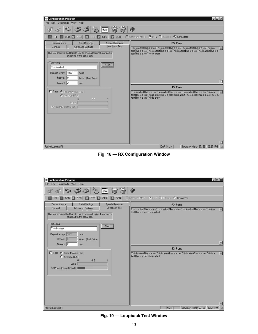 Carrier 33CNWIRMOD, 33CNSNGMOD, 33CNOAANT1 specifications RX Configuration Window 