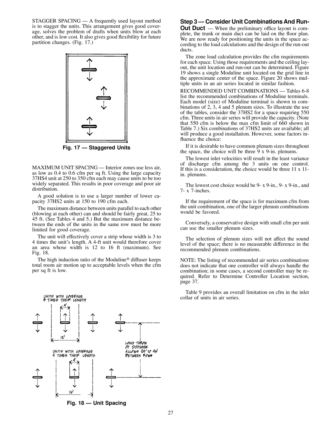 Carrier 37HS specifications Consider Unit Combinations And Run 