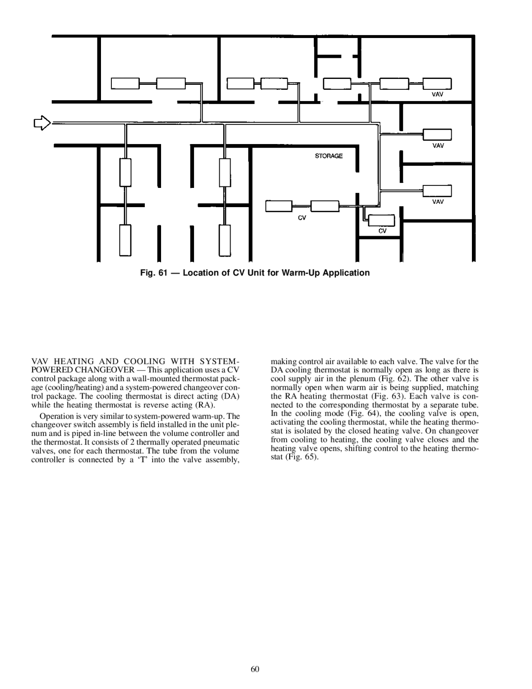 Carrier 37HS specifications Location of CV Unit for Warm-Up Application 