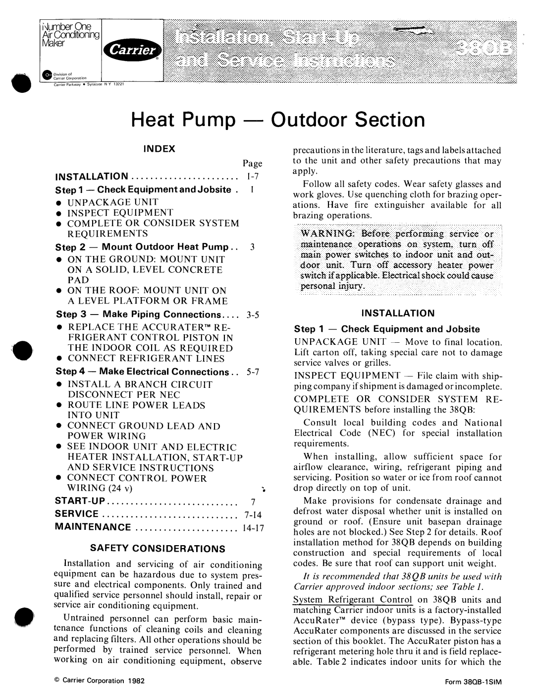 Carrier 380B manual 