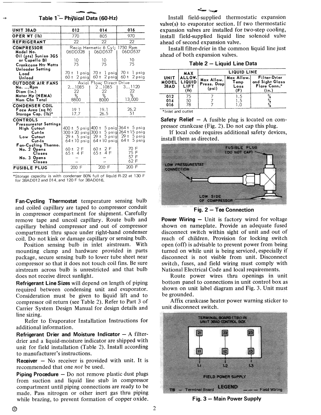 Carrier 38AD manual 
