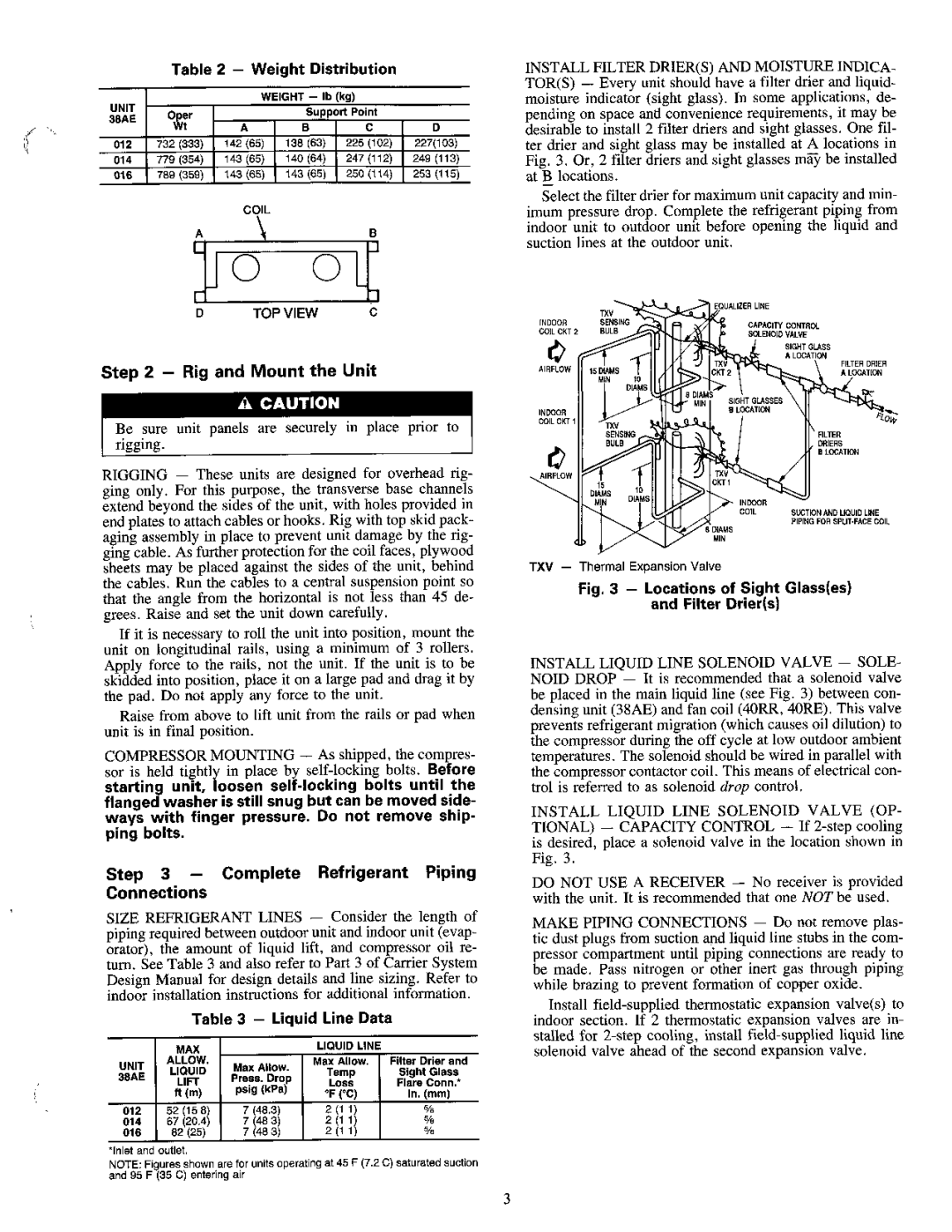 Carrier 38AE manual 