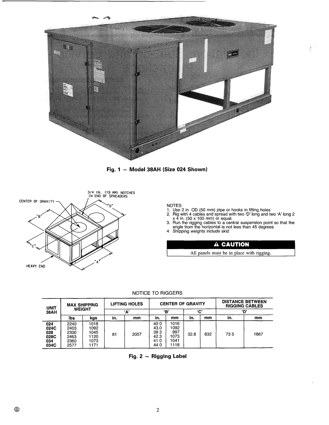 Carrier 38AH024-034 manual 