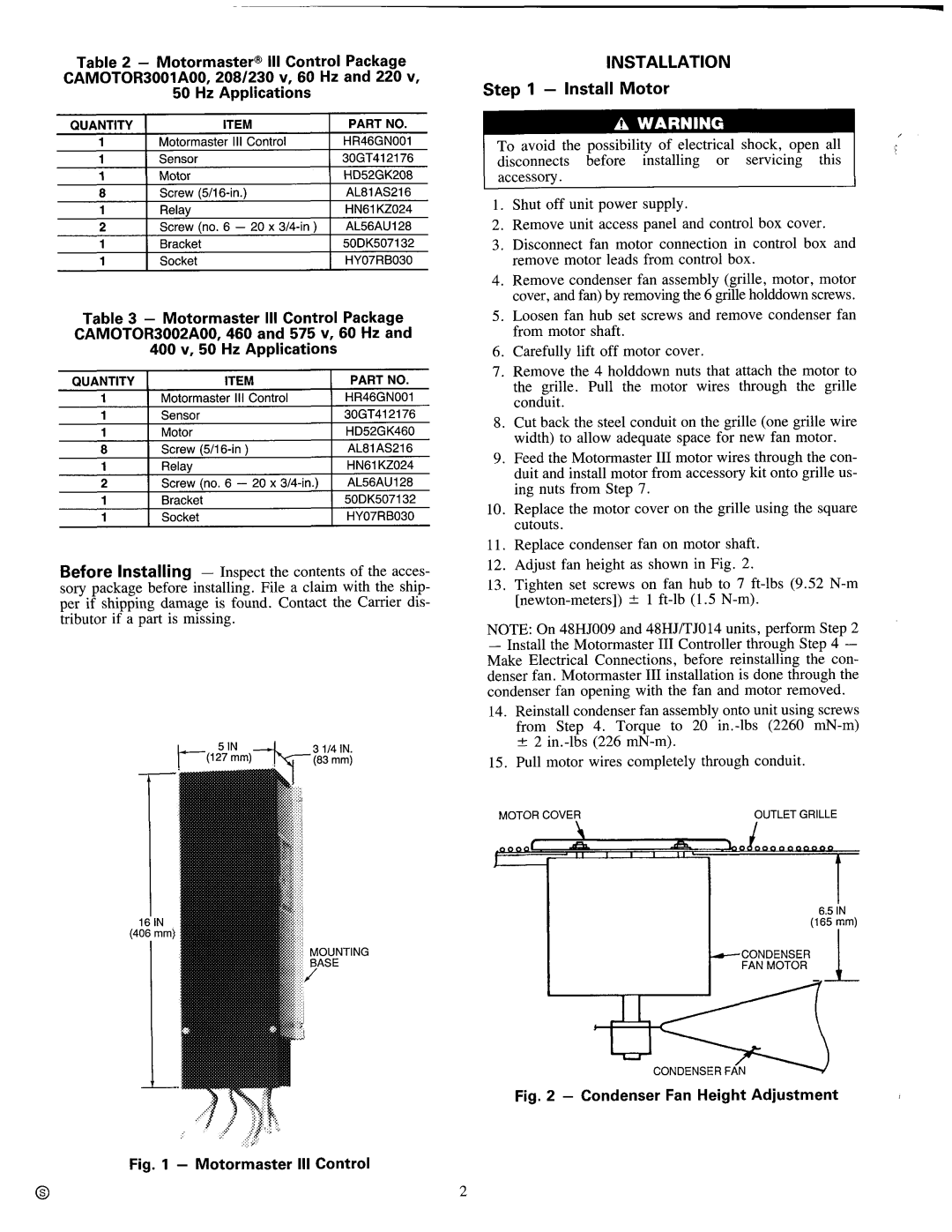 Carrier 38AKS manual 