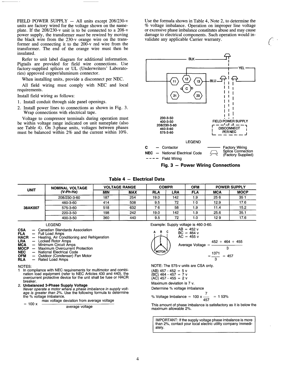 Carrier 38AK007 manual 