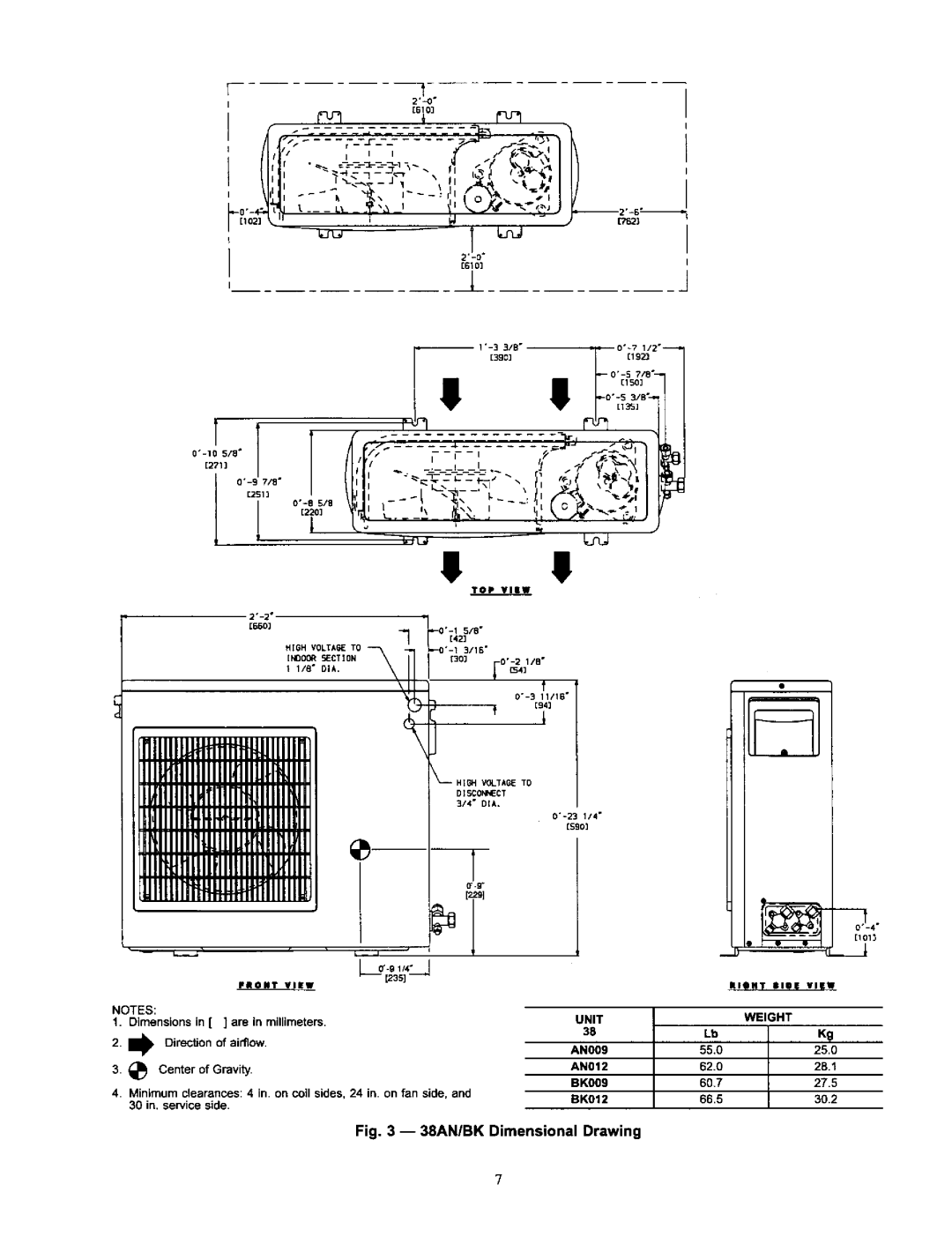 Carrier 38AN,BK specifications Ciso,..5s 