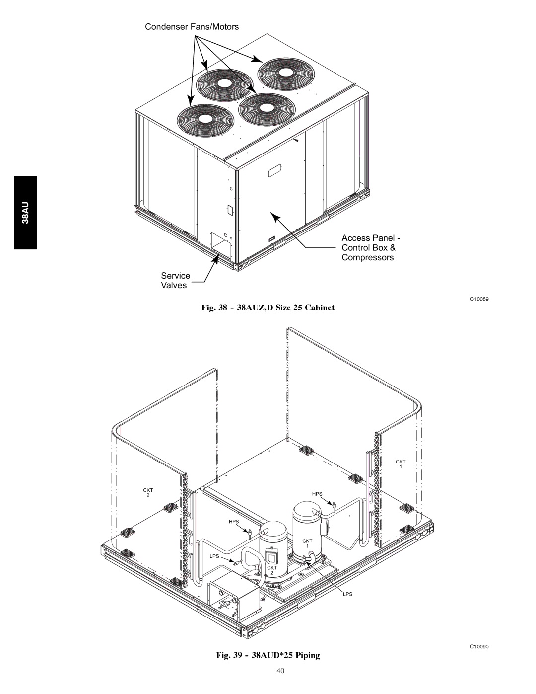 Carrier appendix 38AUZ,D Size 25 Cabinet 