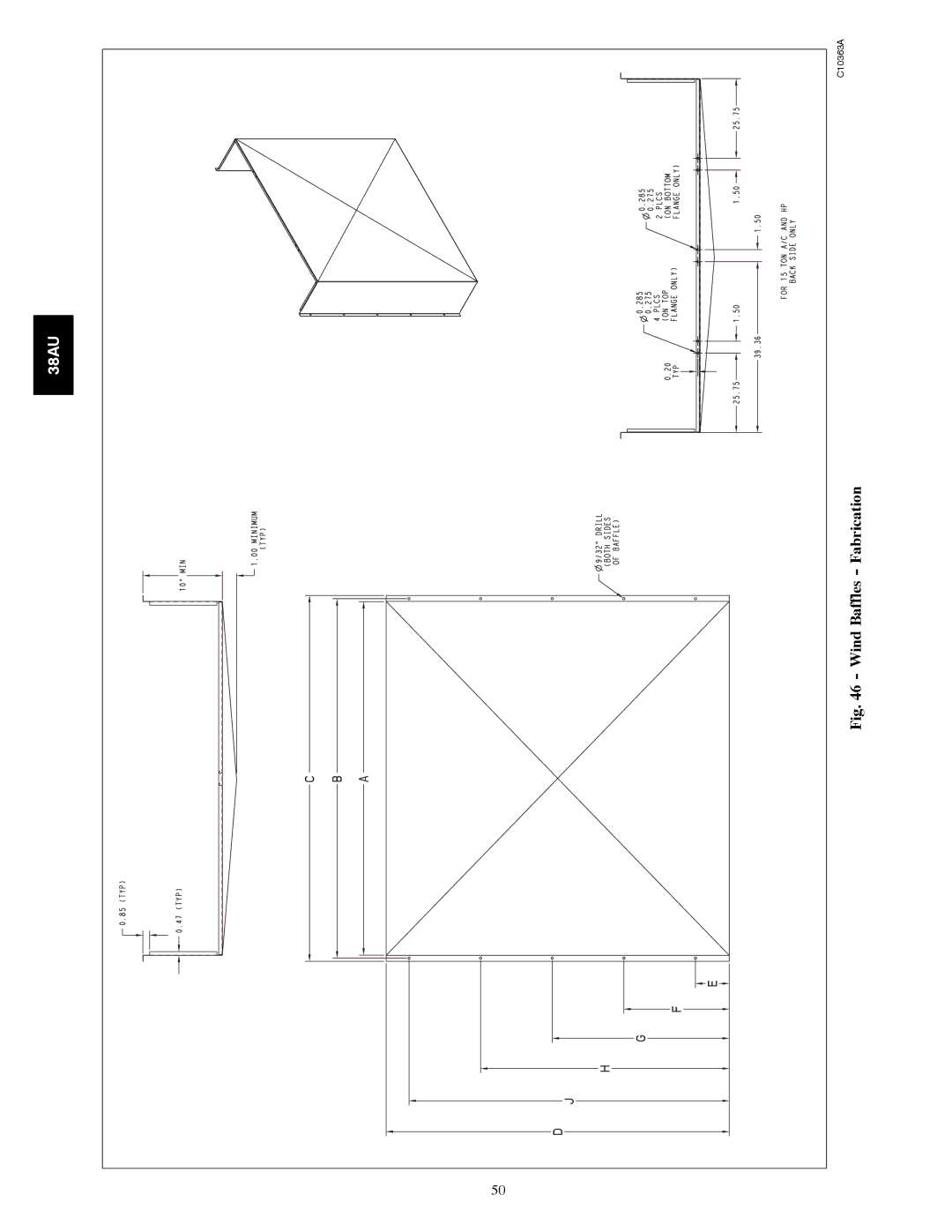 Carrier 38AU appendix Wind Baffles Fabrication 