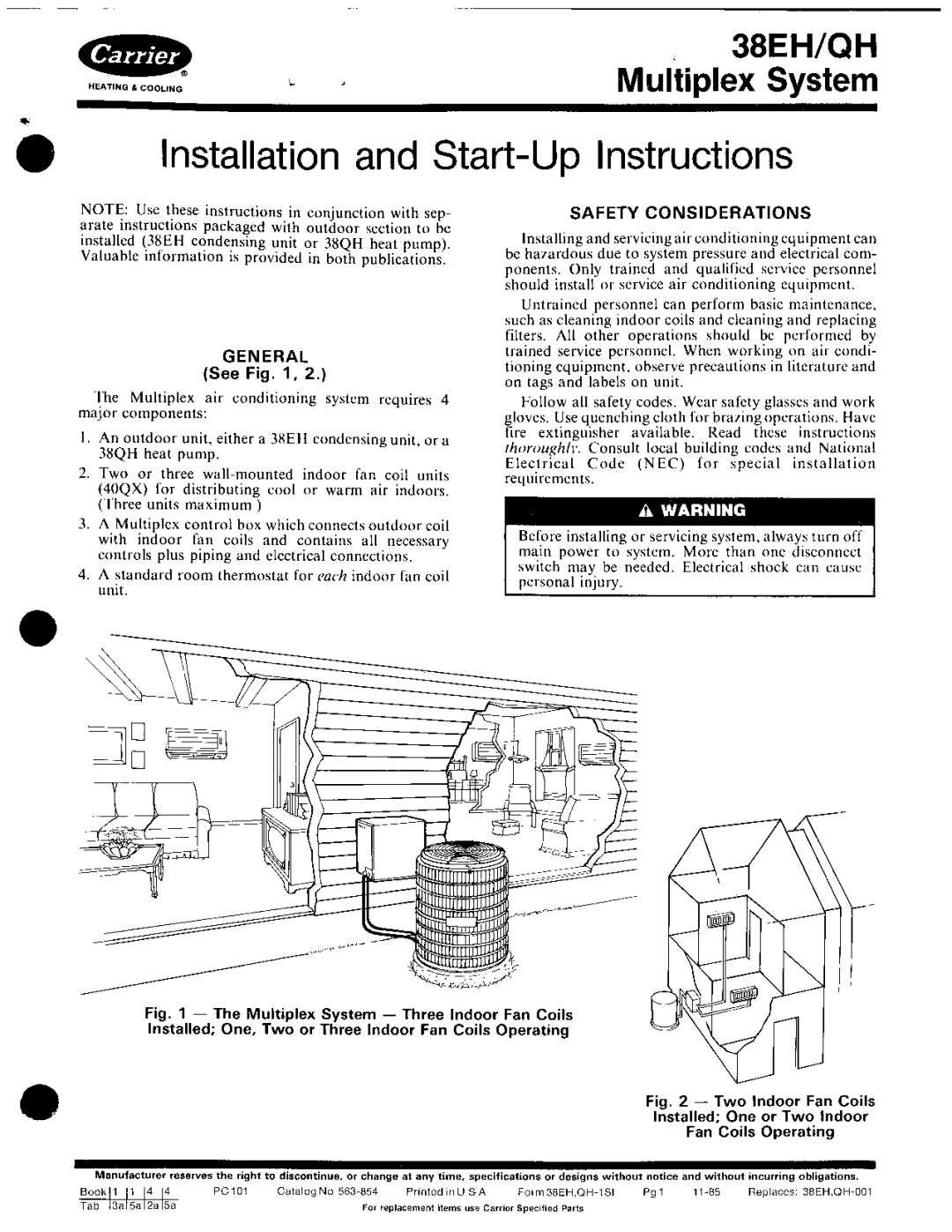 Carrier 38EH manual 