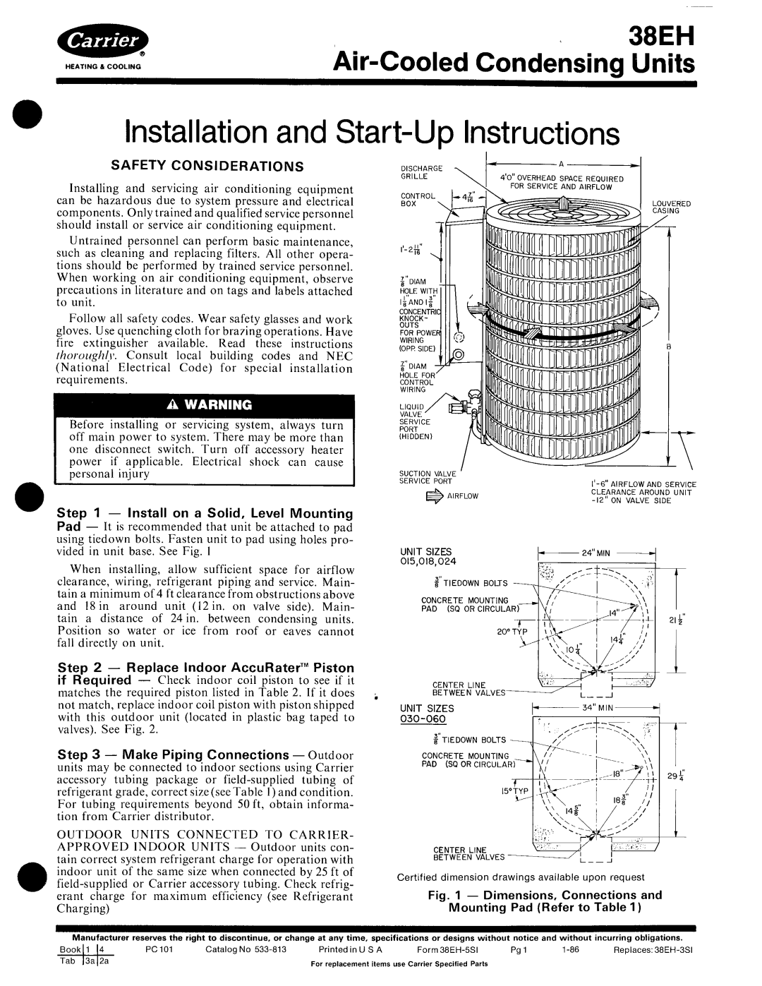 Carrier 38EH manual 