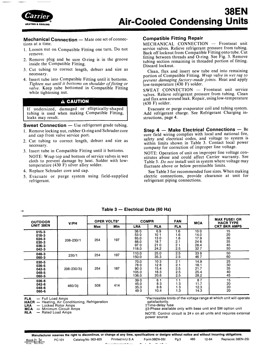 Carrier 38EN manual 