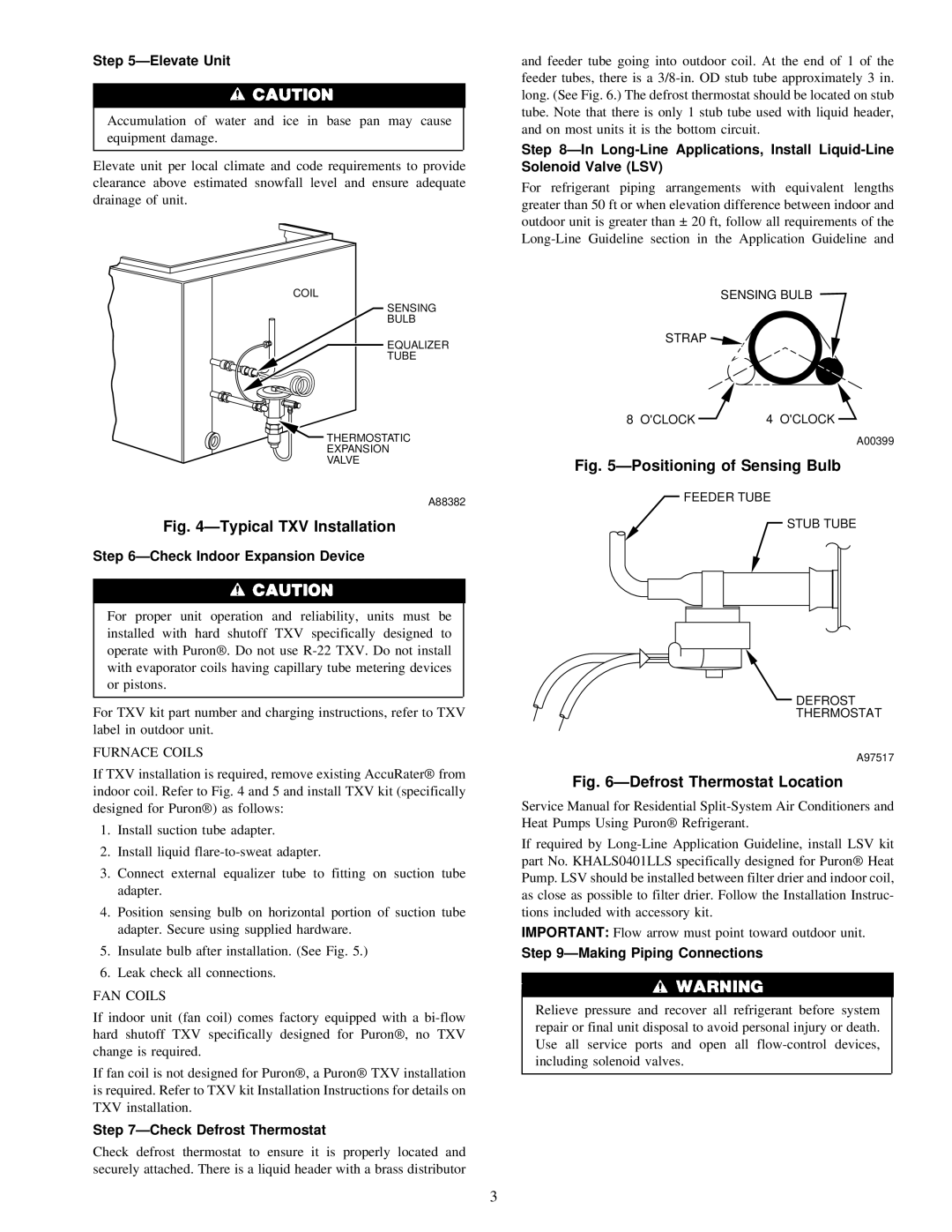 Carrier 38EYA Elevate Unit, Check Indoor Expansion Device, Check Defrost Thermostat, Making Piping Connections 