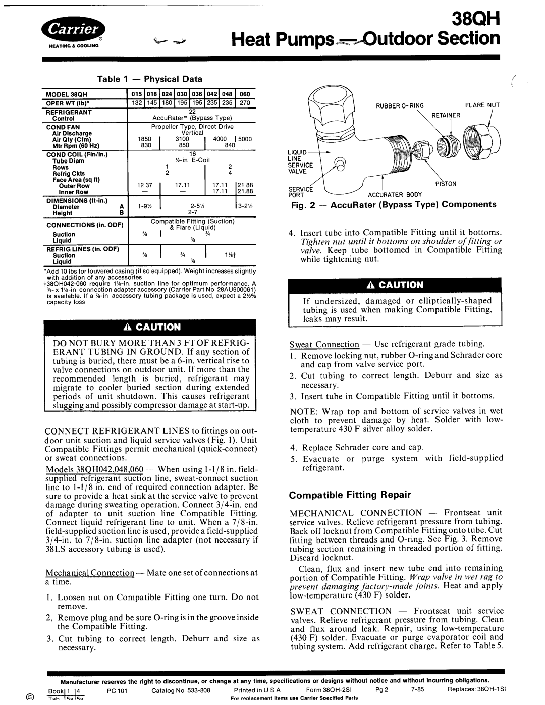Carrier 38QH manual 