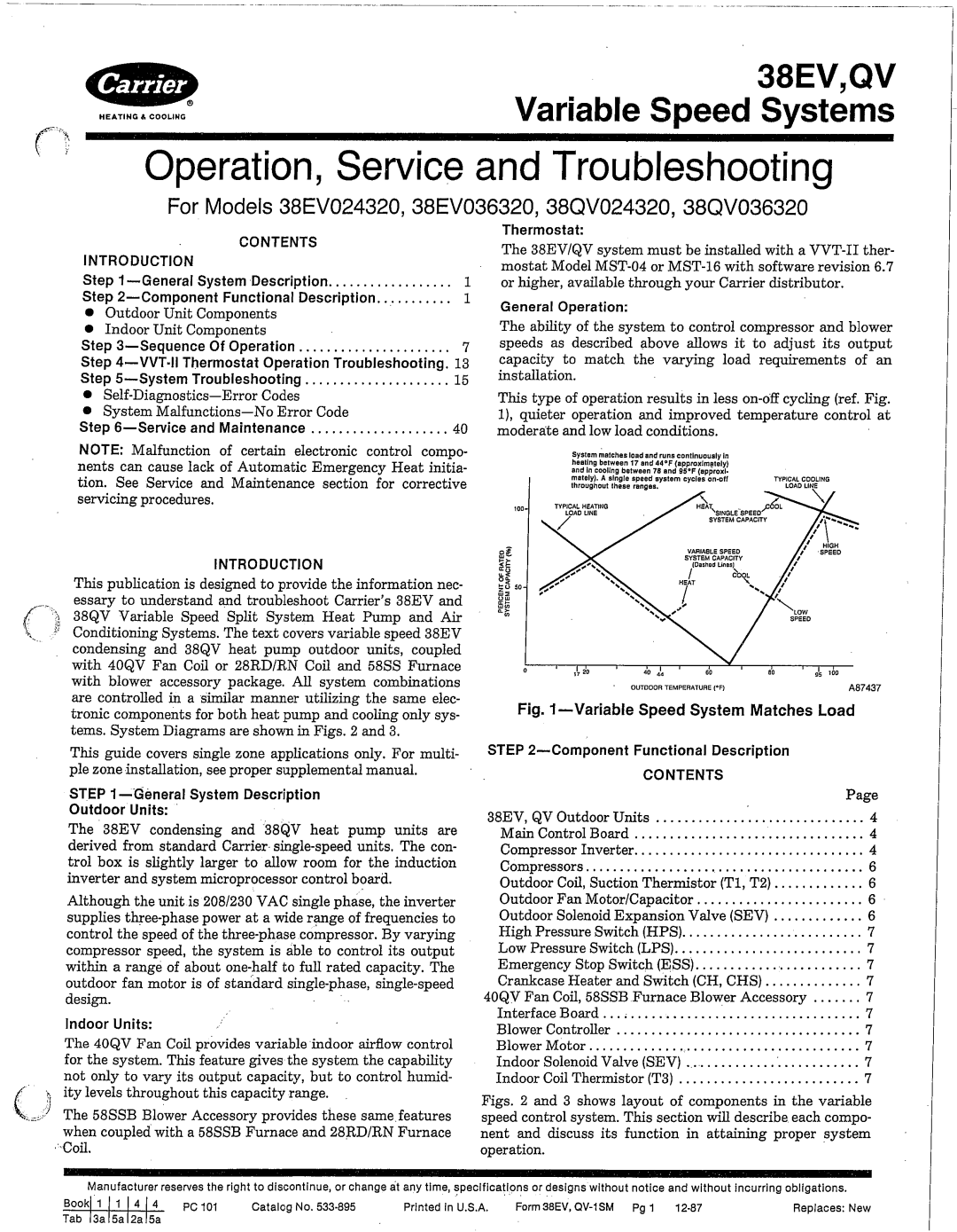 Carrier 38EV024320, 38QV036320, 38QV024320, 38EV036320 manual 