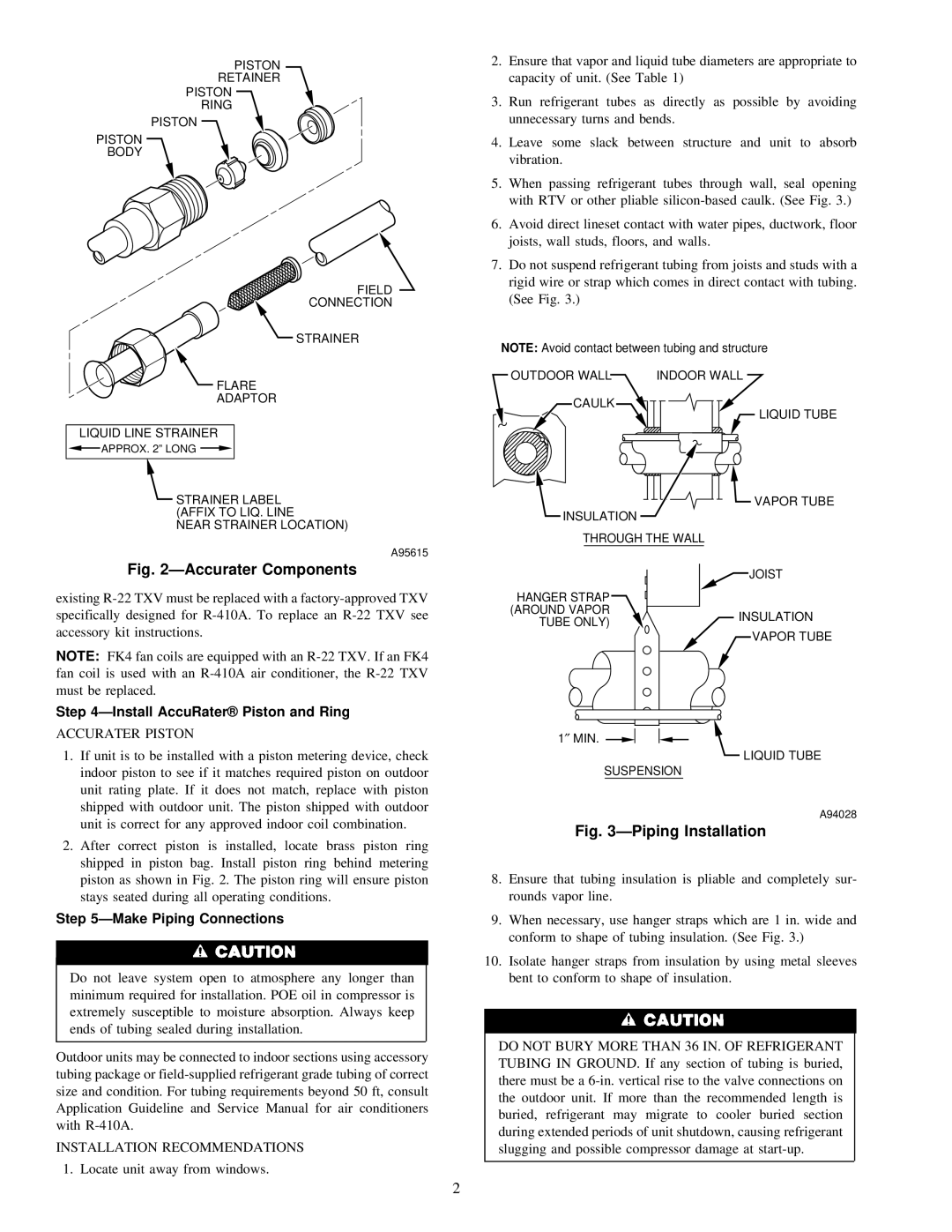 Carrier 38TXA instruction manual ÐInstall AccuRater Piston and Ring, ÐMake Piping Connections 