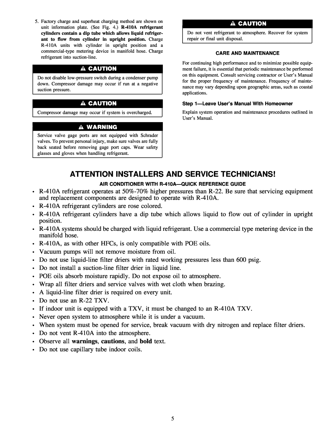 Carrier 38TXA instruction manual Attention Installers And Service Technicians 