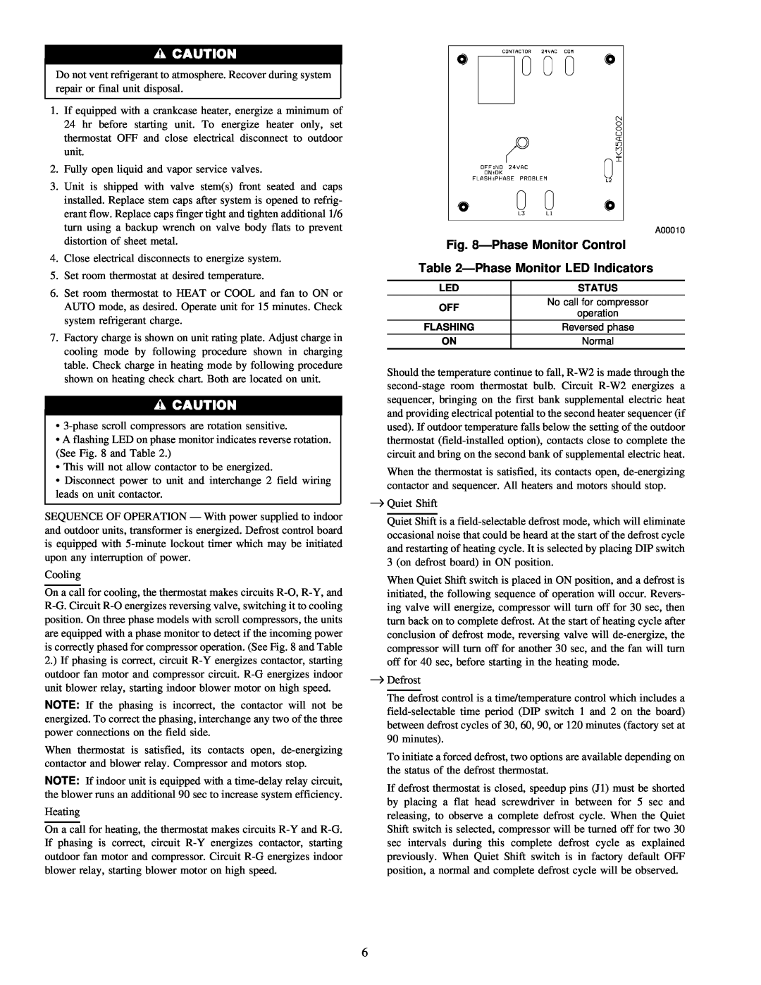 Carrier 38YCX instruction manual PhaseMonitor Control, PhaseMonitor LED Indicators 