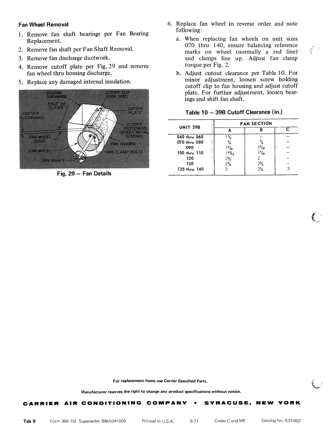 Carrier 39B manual 