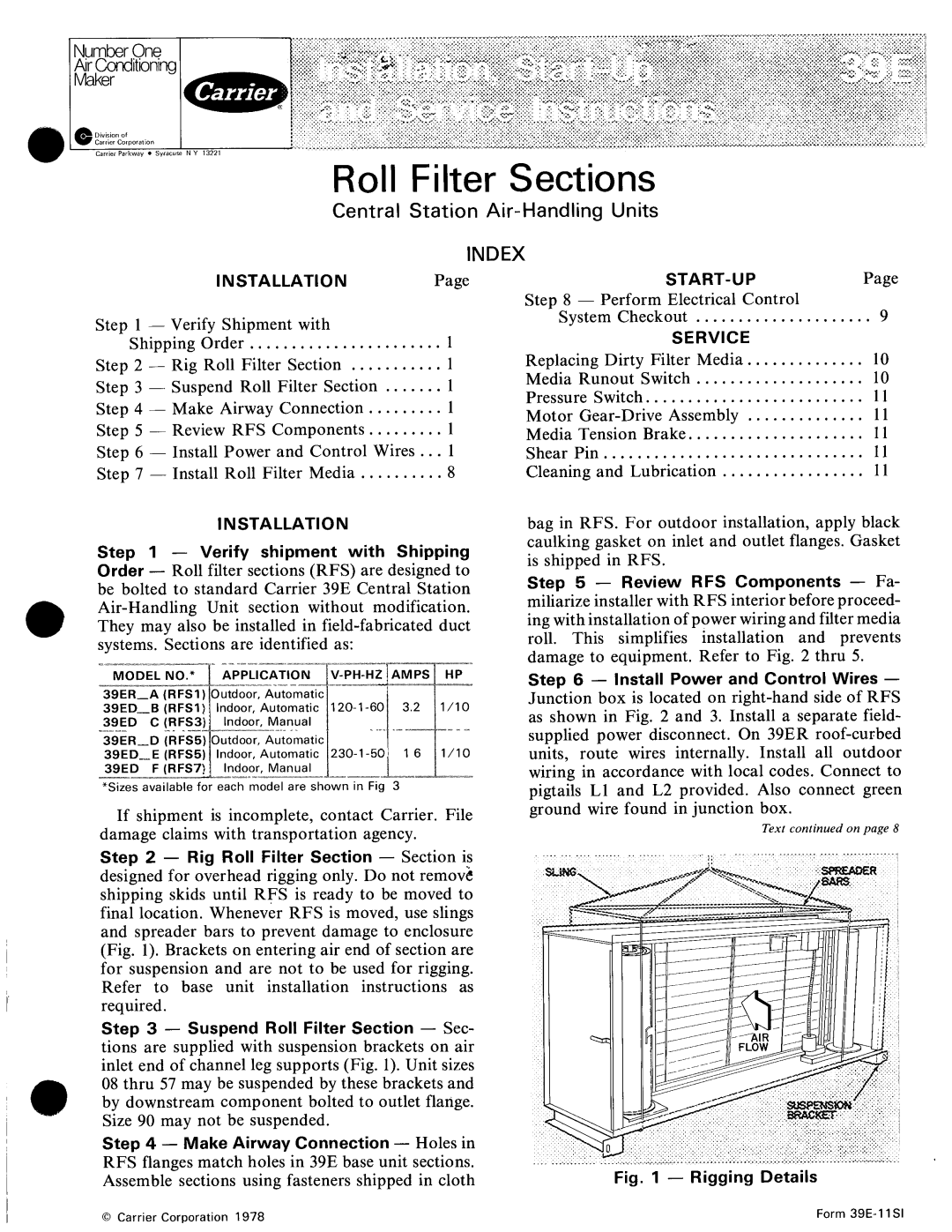 Carrier 39E manual 