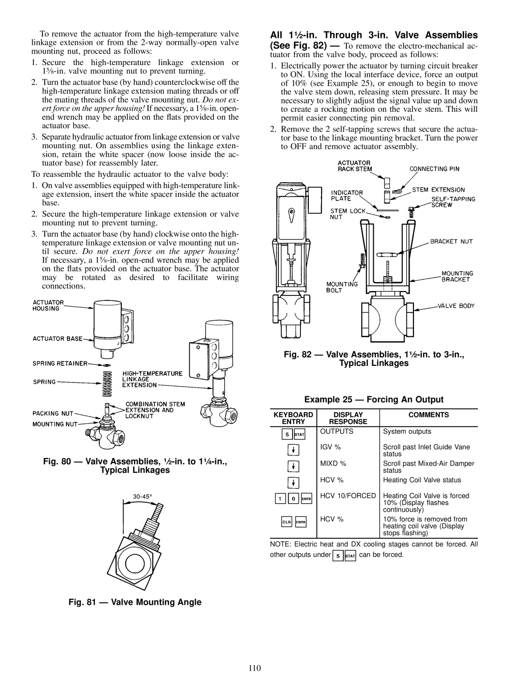 Carrier 39L specifications Typical Linkages, Example 25 Ð Forcing An Output, Igv %, HCV 10/FORCED 