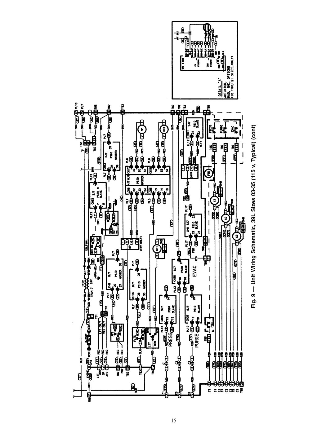 Carrier specifications Unit Wiring Schematic, 39L Sizes 03-35 115 v, Typical 