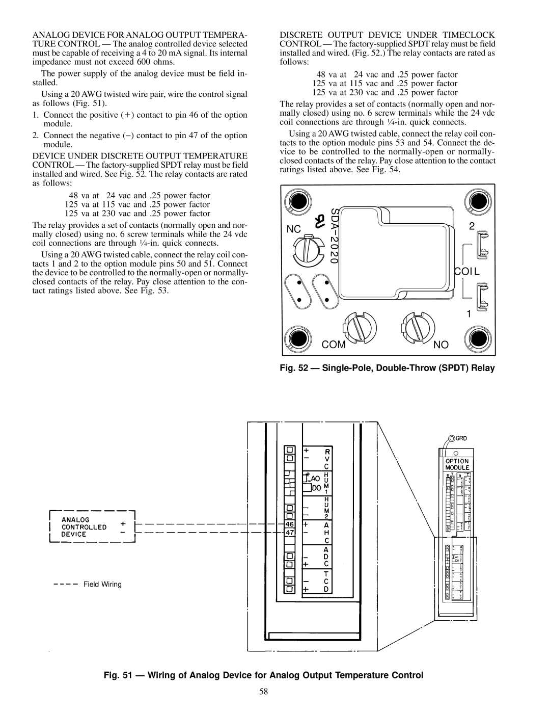 Carrier 39L specifications Single-Pole, Double-Throw Spdt Relay 