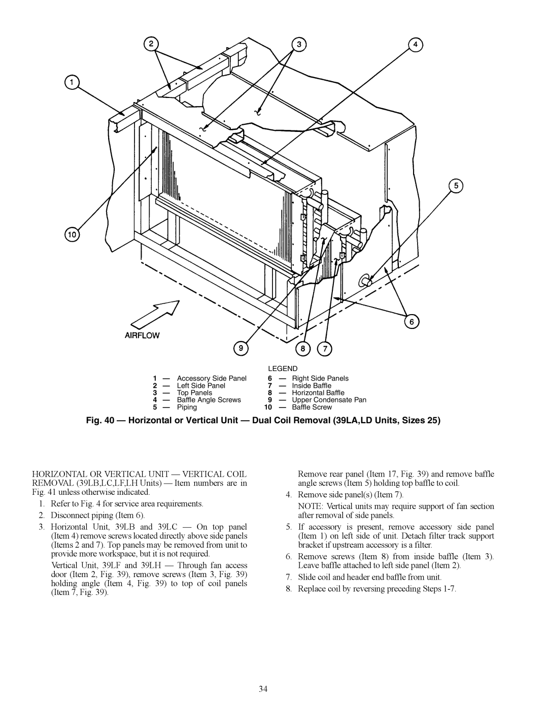 Carrier 39LA, 39LB, 39LD, 39LC, 39LE, 39LF, 39LH03-25, 39LG specifications 