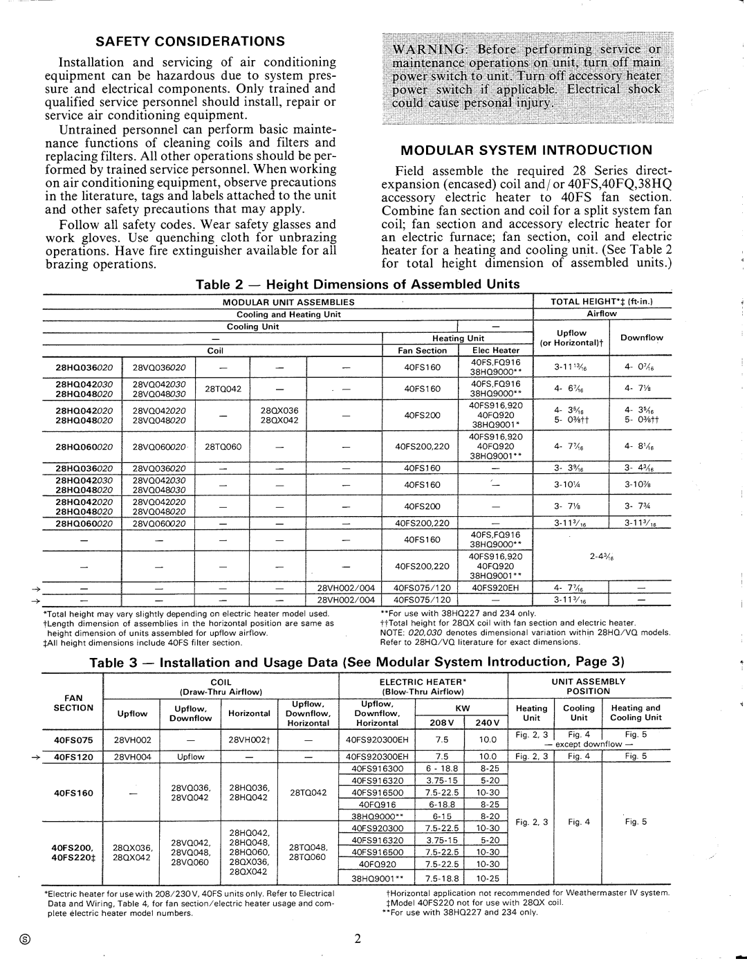 Carrier 40FS manual 