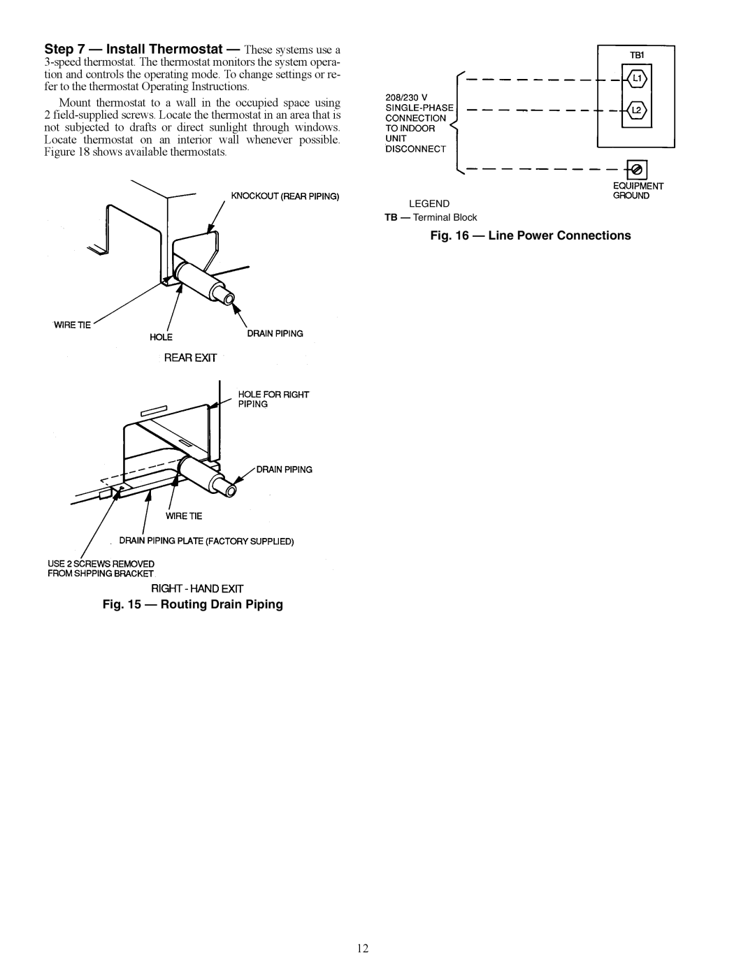 Carrier 40QA024-060 specifications Line Power Connections 