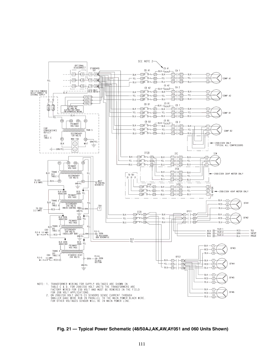 Carrier 48/50AJ specifications 111 