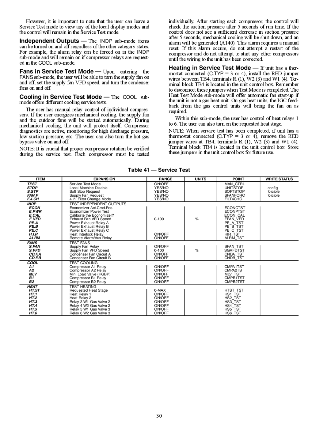 Carrier 48/50AJ specifications Service Test, Mlv 