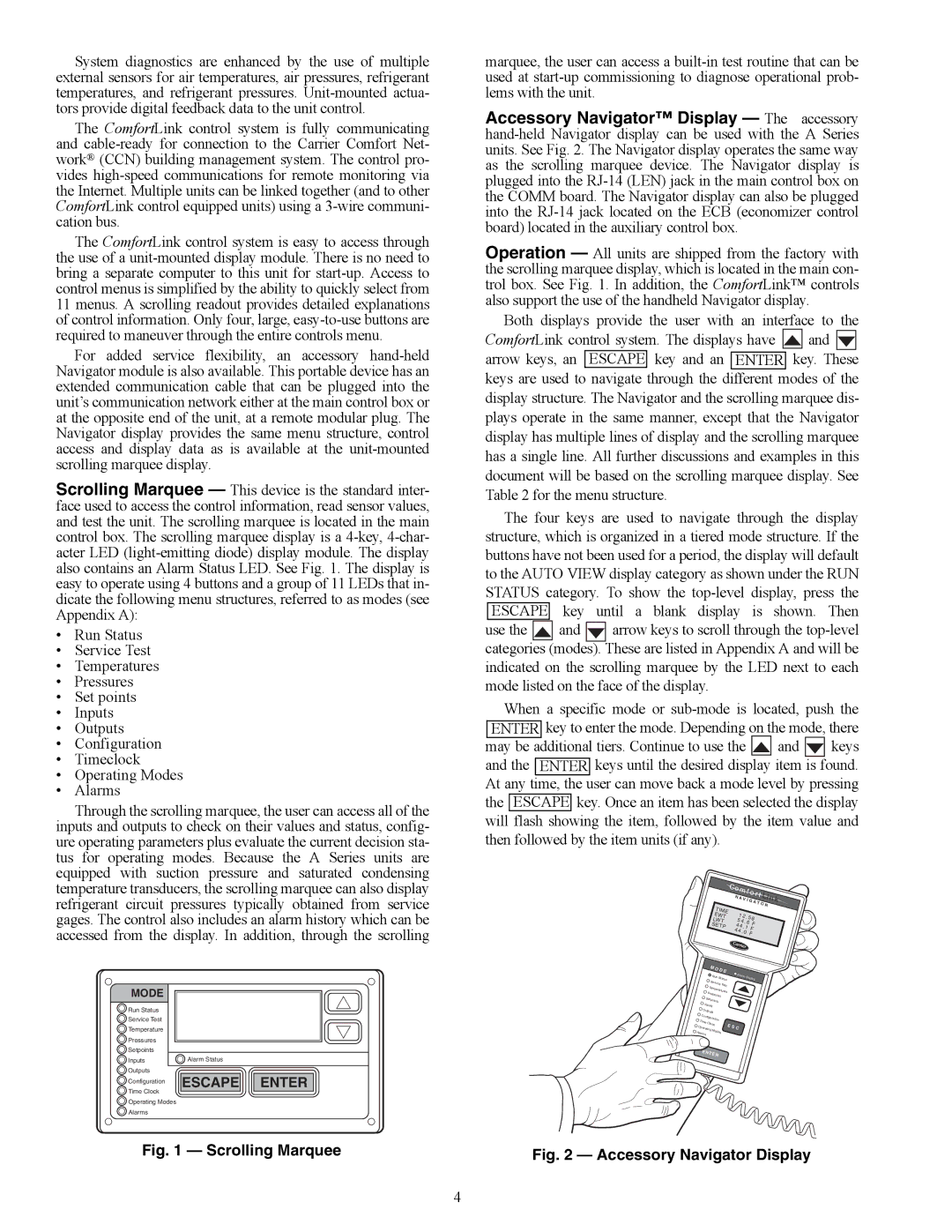 Carrier 48/50AJ specifications Scrolling Marquee 