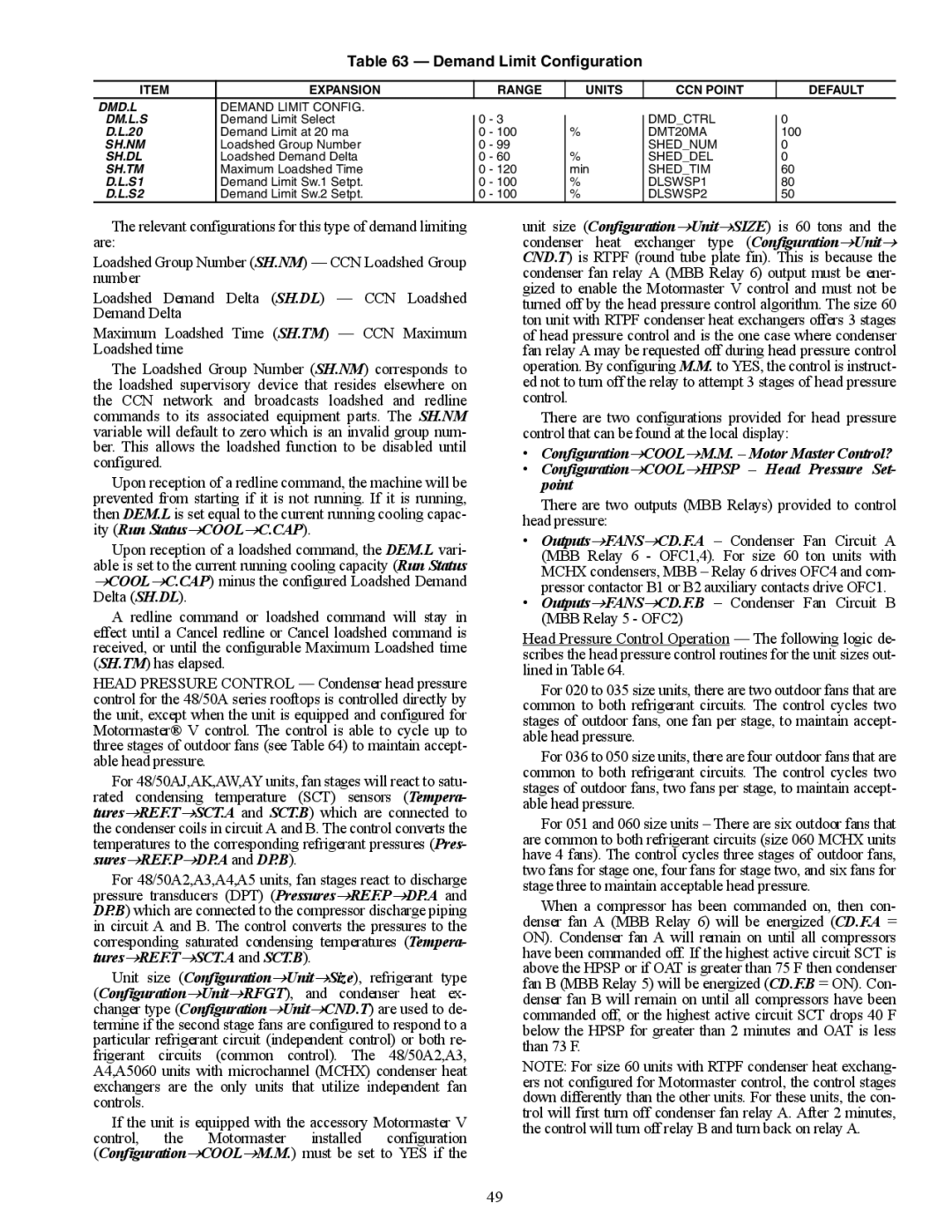 Carrier 48/50AJ specifications Demand Limit Configuration, Expansion Range Units CCN Point Default 