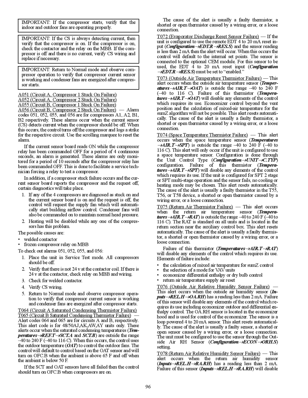 Carrier 48/50AJ specifications Check for welded contactor Verify CS wiring 