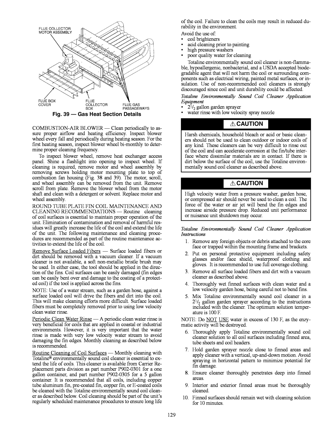 Carrier 48/50AJ specifications Gas Heat Section Details 
