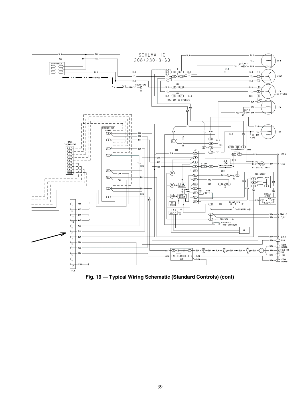 Carrier 48/50HJ004-014 specifications Typical Wiring Schematic Standard Controls 