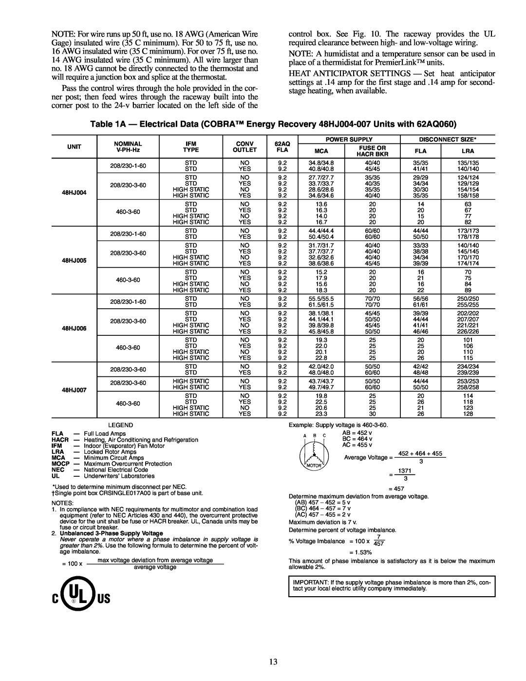 Carrier 48/50HJ004-014 specifications 