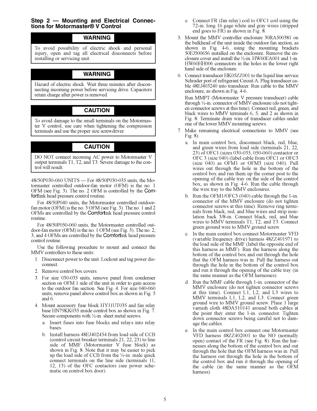 Carrier 48/50P2, 48/50P4, 48/50P3, 48/50P5030-100 installation instructions 