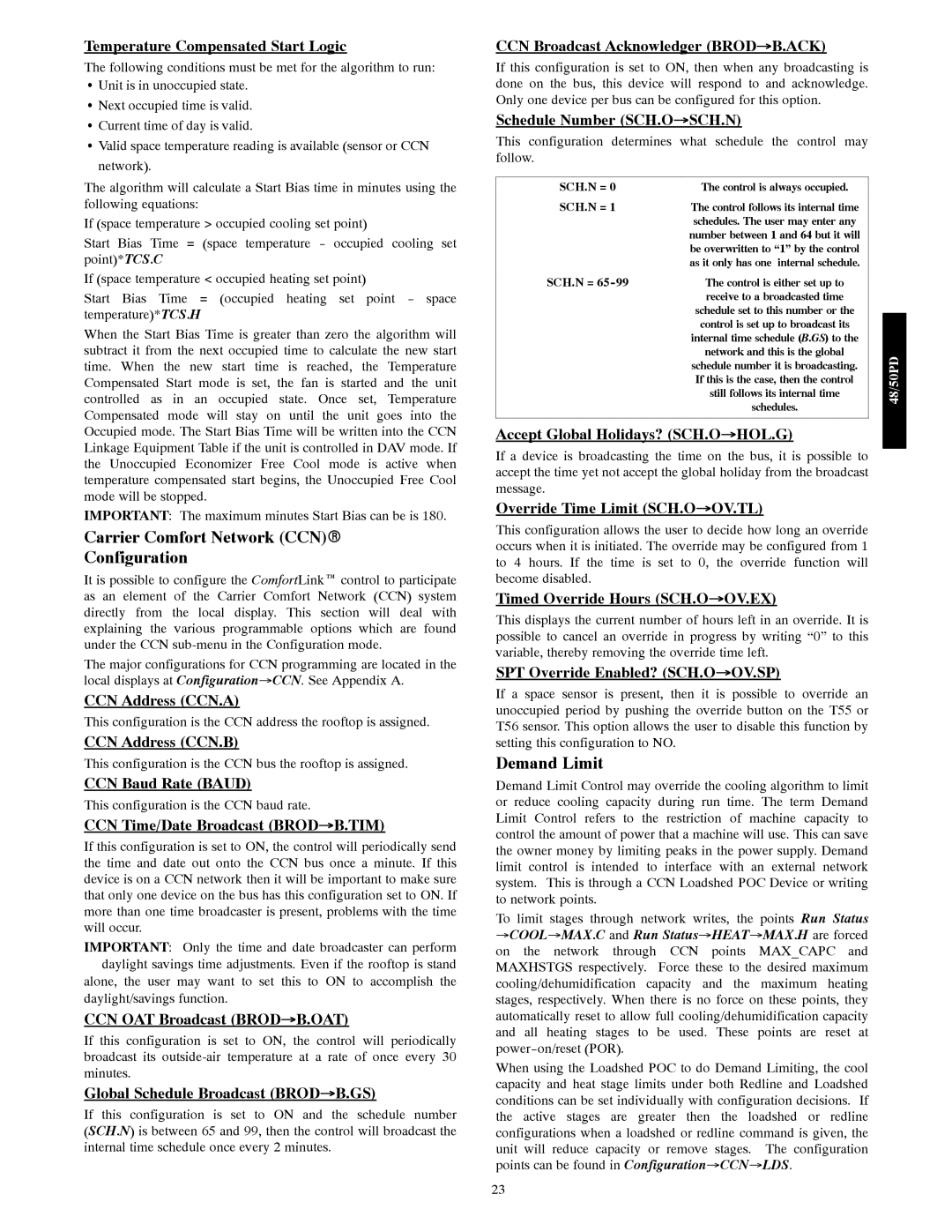 Carrier 48/50PD05 manual Carrier Comfort Network Ccnr Configuration, Demand Limit 