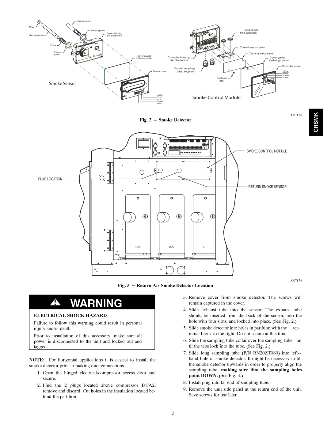 Carrier 48/50HG014-028, 48/50PG20-28 installation instructions Smoke Detector 