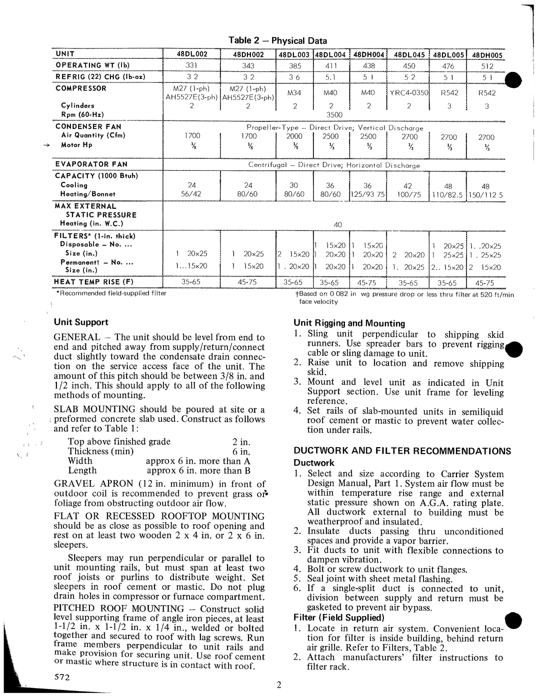 Carrier 48DL, 48DH manual 