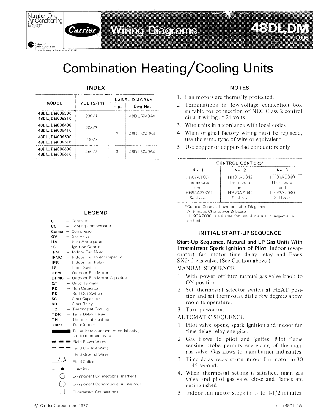 Carrier 48DM manual 