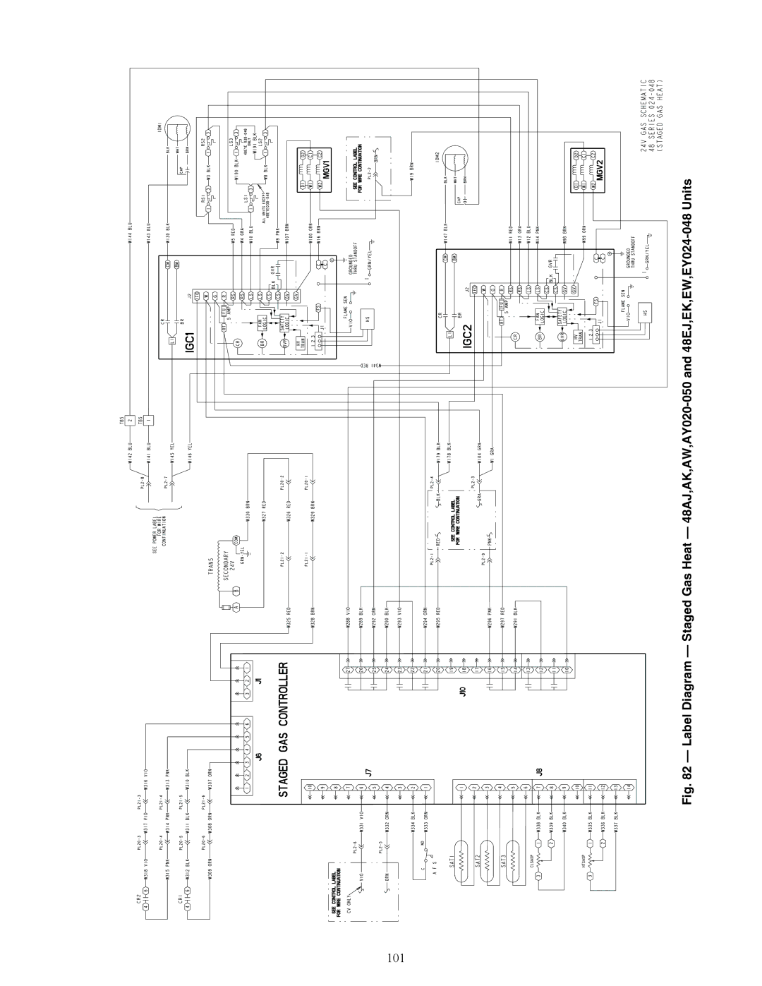 Carrier 48AK, 48EW, 48EY024-068, 48AW, 48AY020-060, 48EK, 48AJ, 48EJ specifications 101 