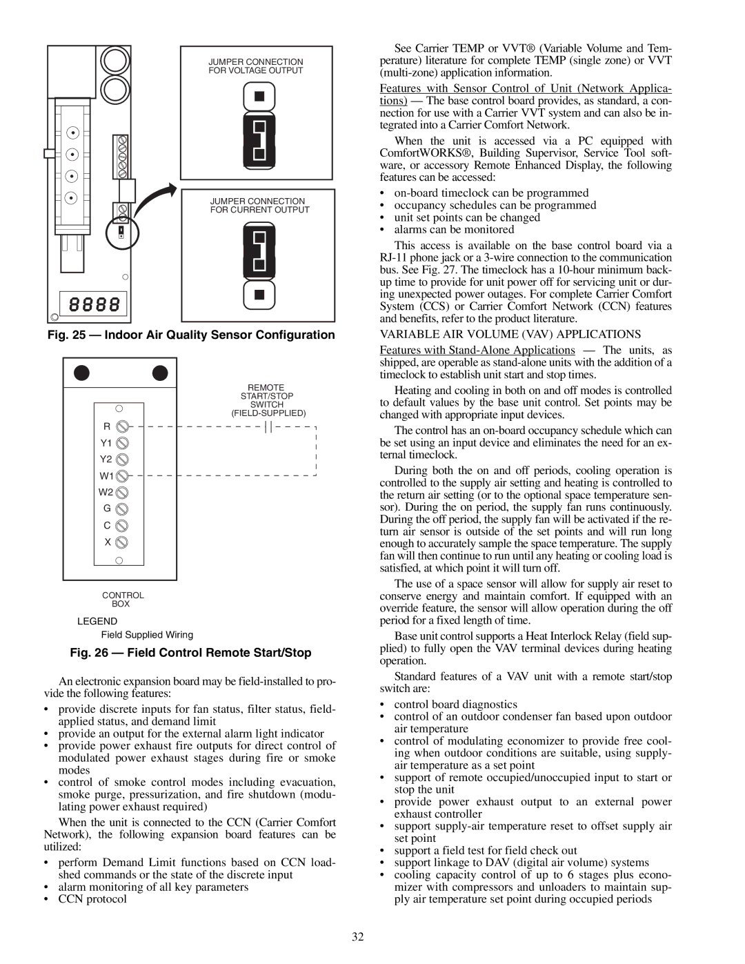 Carrier 48EW, 48EY024-068, 48AW, 48AY020-060, 48EK, 48AK, 48AJ, 48EJ specifications Indoor Air Quality Sensor Configuration 