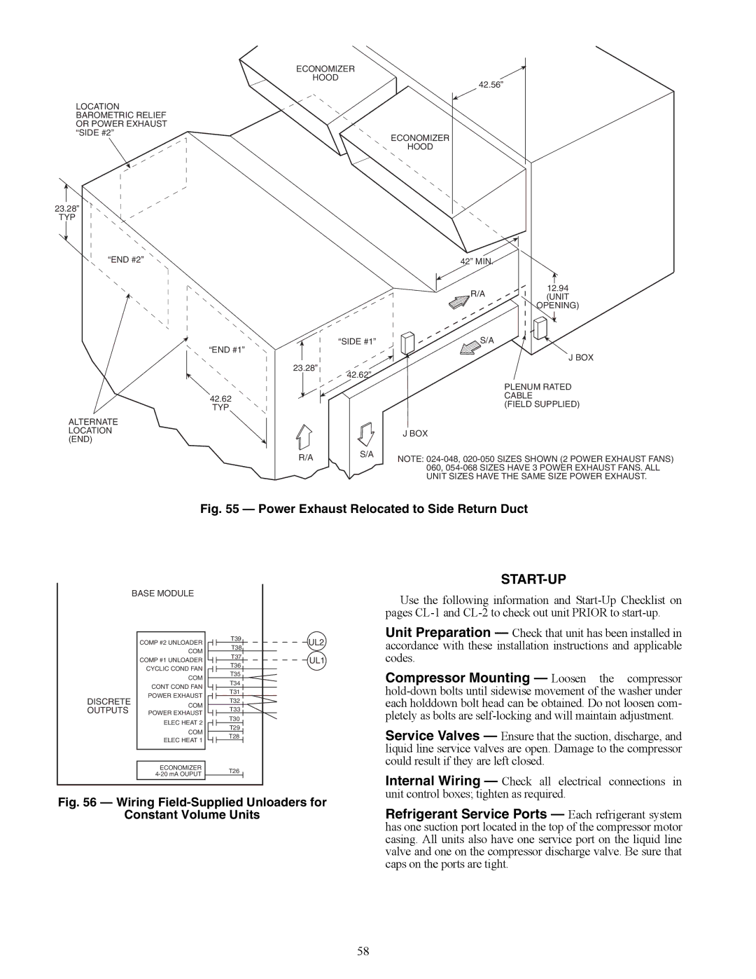 Carrier 48AW, 48EW, 48EY024-068, 48AY020-060, 48EK, 48AK, 48AJ, 48EJ specifications Start-Up 