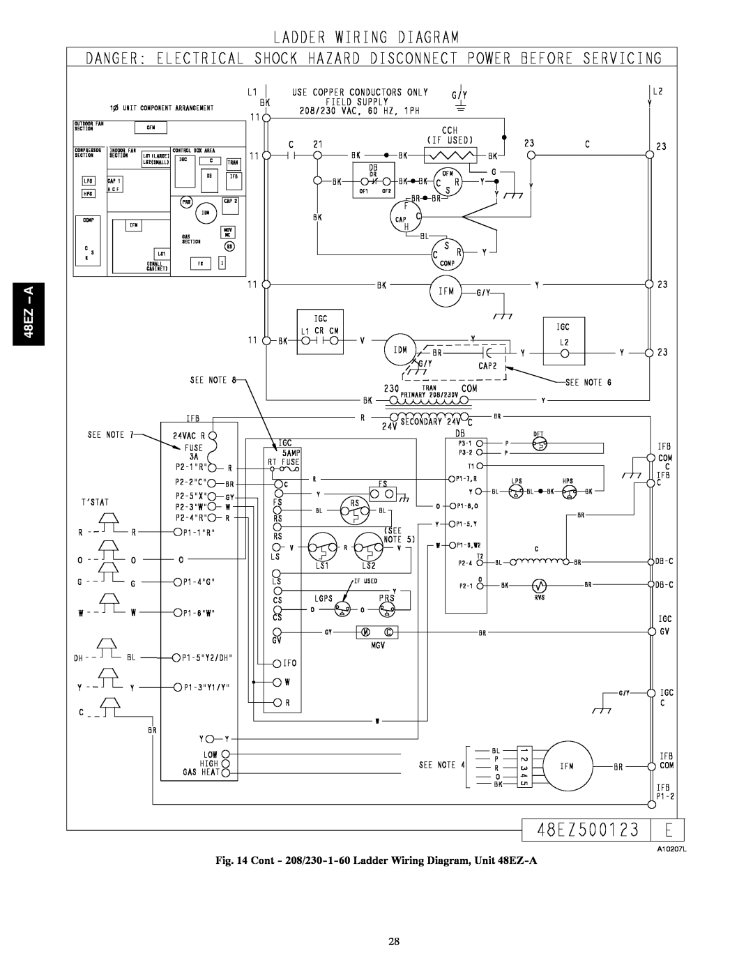 Carrier 48EZ(N)-A installation instructions 48EZ A, A10207L 