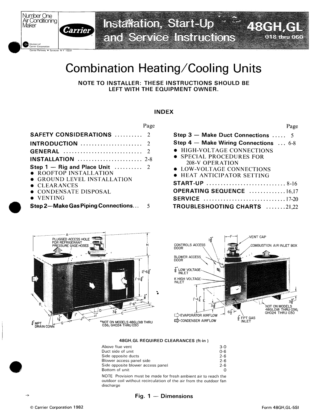 Carrier 48GL manual 