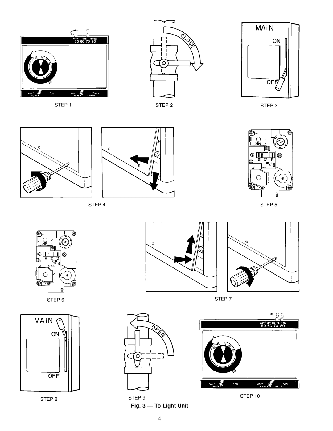 Carrier 48GX, 48GS specifications To Light Unit 