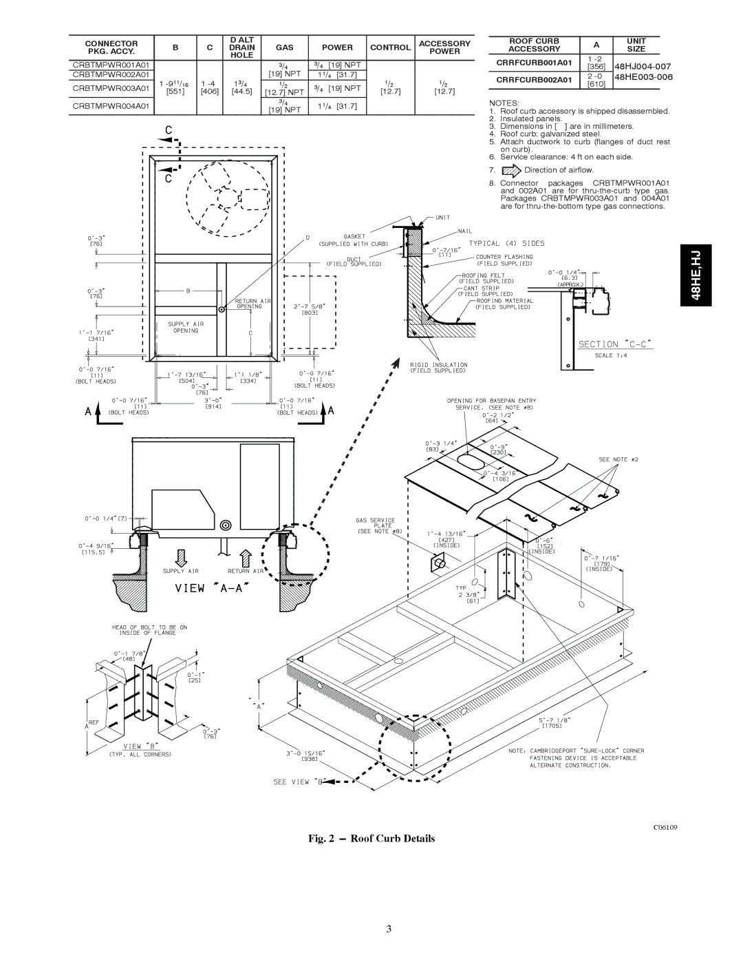 Carrier 48HJ004---007, 48HE003---006 installation instructions 48HE,HJ 